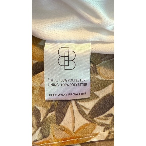 Baltic Born Floral Tiered Maxi Dress Gold Brown Smocked Puff Sleeve Size M NWT - Picture 3 of 9